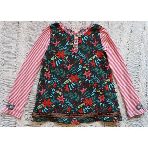 MATILDA JANE Christmas Hundred Years Tunic Top Mixed Print, Size 8 - Picture 1 of 10
